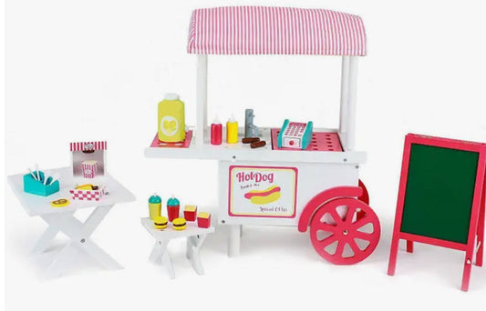 Hot Dog Cart with Accessories for 18" Dolls