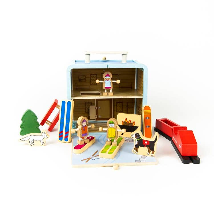 Jack Rabbit Creations - Suitcase Series: Ski Chalet