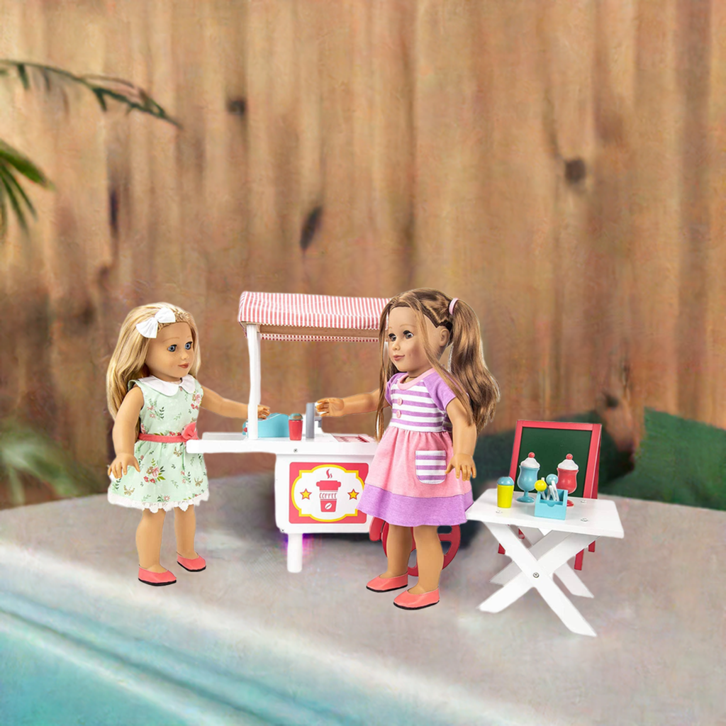 Ice Cream Cart with Accessories for 18" Dolls